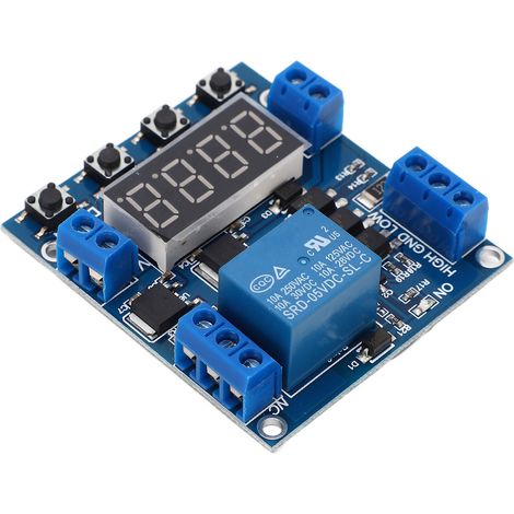 Module relais monocanal avec déclenchement différé en cas de coupure de courant, module relais de détection de limite haute et basse de tension 6-30 V (1/5)
