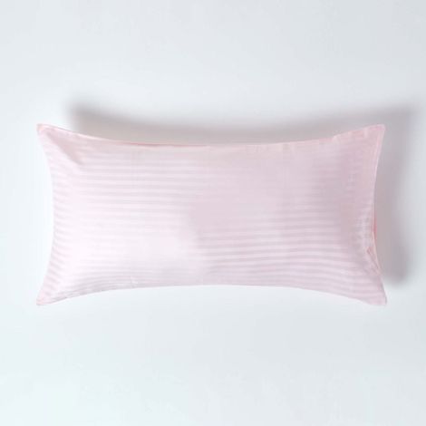 HOMESCAPES Kopfkissenbezug Fadendichte 330 Rosa, 50 x 90 cm (1/5)