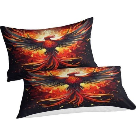 Housse De Couette Phénix pour Adultes Et Adolescents Parure De Lit Ensemble De Literie 3D Géométrique Imprimé avec 3 (1/4)
