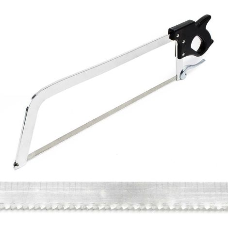 XL Scie Boucher professionnelle Manuelle Outil Cuisine Gastronomie Lame Charcutier Viande Gros Os