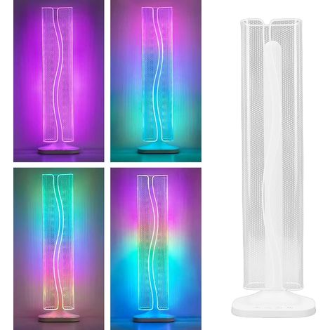 Jectse Lampe de Table LED Moderne, Chevet RGB à Couleurs (1/5)