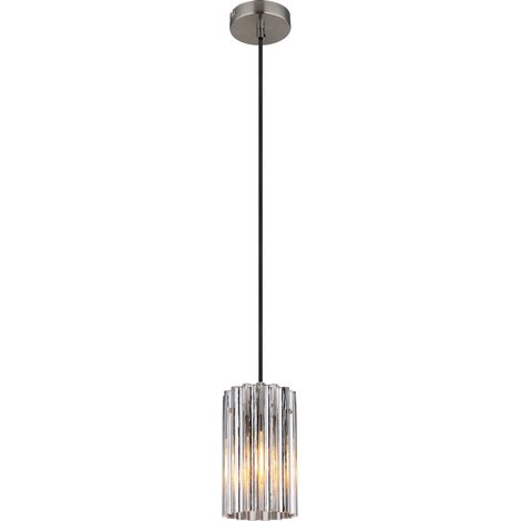 Pendelleuchte Hängelampe Esszimmerlampe Deckenleuchte Metall Glas klar D 11,5 cm (1/5)