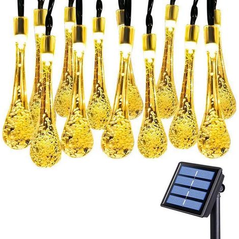 Guirlande Lumineuse Extérieure 6.5M 30 LED IP65 Etanche 8 Modes Guirlande Solaire Extérieure pour Jardin, Terrasse, Mariage, Fête (1/4)