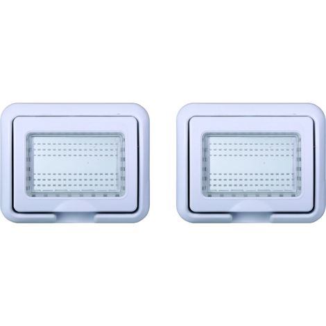 gloca Set 2 Placche IP55 Compatibili Living (Bianco, 3 Posti) (1/4)