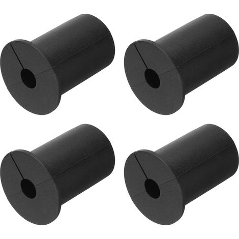 4Pcs Passe-Câbles Muraux pour Câbles 1 Pouce en Silicone, Kit de Cheminement de Câbles, Accessoires de Passe-Câbles Muraux pour Ethernet avec Trou de 8mm, Noir