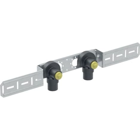 Geberit Mepla Raccordo a squadra 90° premontato, doppio, DN 15, 602.781.00.5