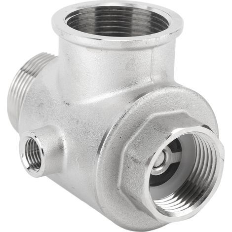 Clapet anti-retour à 5 voies DN32, en alliage d'aluminium, dispositif anti-reflux, filetage à ressort femelle et mâle (1/5)
