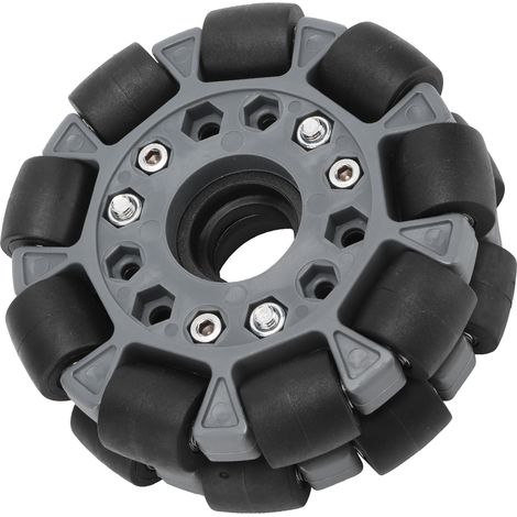 Roues compétition robot 100mm en nylon caoutchouc - Roulements à billes haute performance (1/5)