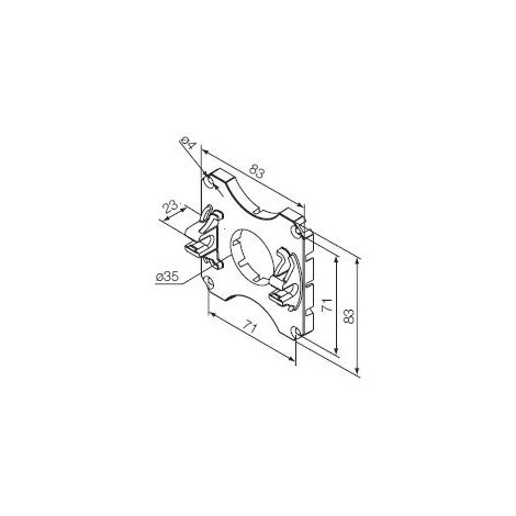 Supporto In Plastica Ad Incastro (Da Accoppiare a 523.10014) NICE 525.10088