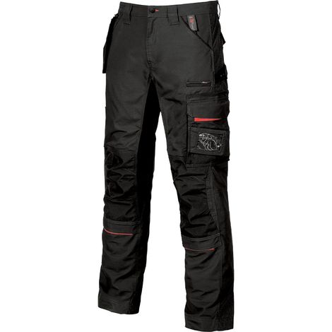 U-Power Race Arbeitshose Zip-Ykk Große Taschen Schwarz 52 (1/5)