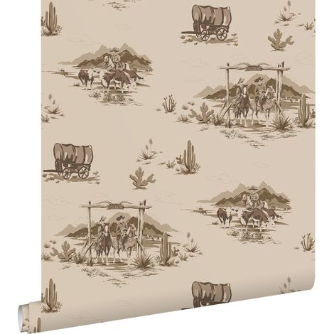 papier peint cow-boys cervine - ESTAhome (1/5)