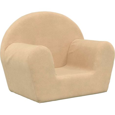 Divano per Bambini Sofa per Bambini Crema in Morbido Peluche (1/5)