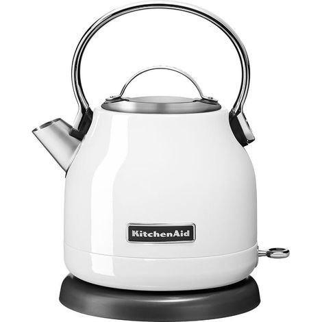 KitchenAid 5KEK1222EWH Wasserkocher 1,25 l 2200 W Schwarz, Edelstahl, Weiß