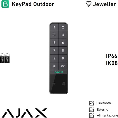 99969 - Jeweller - KeyPad Outdoor Jeweller - color graphite - Ajax seguridad inalámbrica