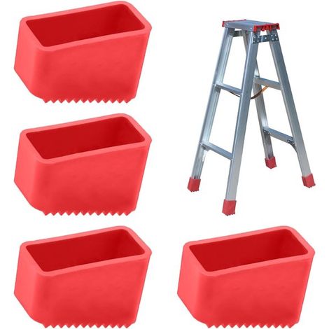 piezas patas goma escaleras, patas goma escaleras, patas goma escaleras, goma patas escaleras, calcetines sillas patas escaleras, rojo (1/5)