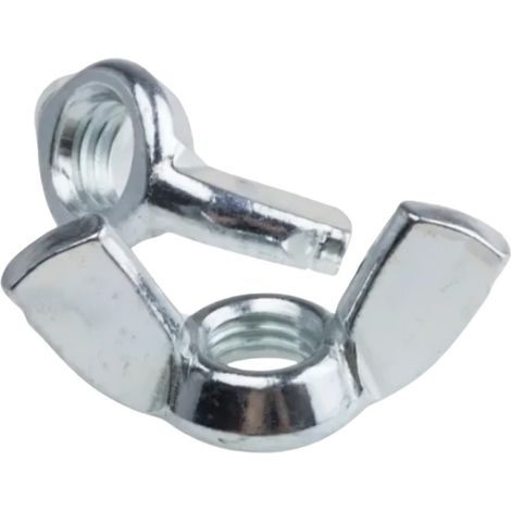 Dado ad alette diametro 5 mm in acciaio zincato, 6 pezzi