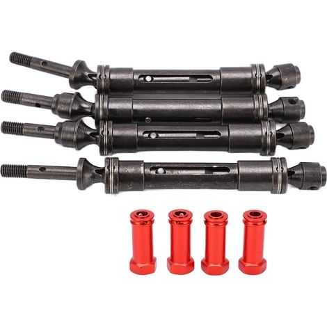 CVD-Antriebswellen-Kit mit vorderen und hinteren Kreuzgelenken für Traxxas Slash 727 mit kurzem Radstand, rot (1/5)