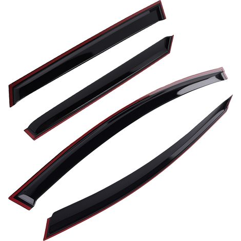 Side Rain Guards Deflectors for Volvo XC60 MK2 17-24 Black Tinted Set 4 Pieces (1/5)