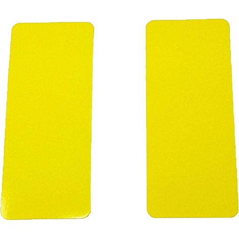 Rifrangenti Adesivi 3D per Bauletti Moto, Giallo Fluo, 2 Pezzi, 4 x 10 cm (1/3)