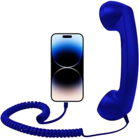 Combiné rétro pour téléphones portables avec microphone de type C rétro classique Téléphone portable de style ancien Pour les bureaux, les appels, la maison, le chevet, la salle de bain (1/4)