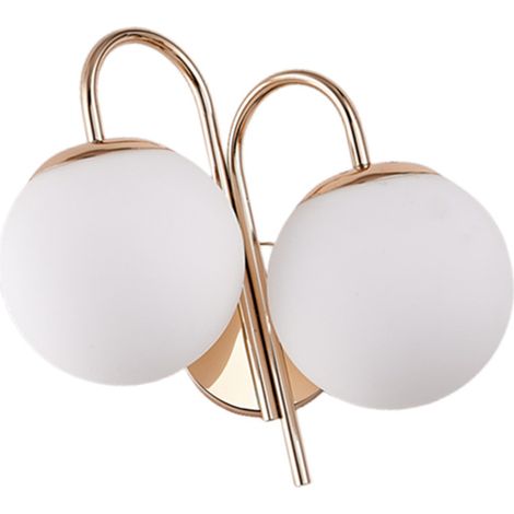 Applique murale double simple et moderne à double tête en verre et métal, économe en énergie, pour chambre ou bureau, prise CN 111-240 V (1/5)