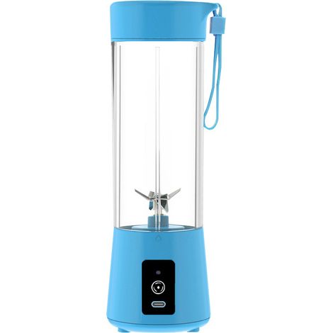 (Bleu) Extracteur de jus multifonctionnel, mini extracteur de jus électrique sans fil, petit format (1/3)
