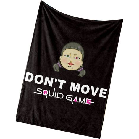 Couverture personnalisée Squid Game BL633-2, 120x150 cm, plaide douce en polaire pour canapé ou lit. (1/3)