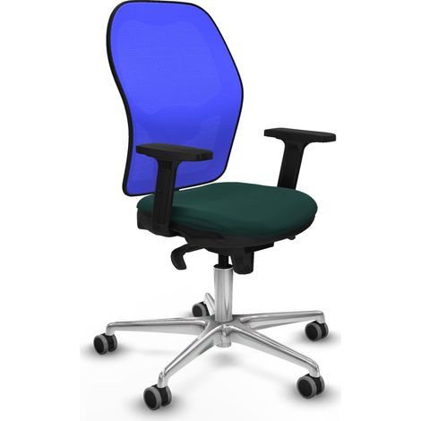 Sedia da ufficio piqueras y crespo Jorquera blu verde pelle