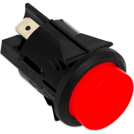 INTERRUTTORE BIPOLARE LUMINOSO rosso TONDO 16A Diametro 24mm UNIVERSALE VARI USI