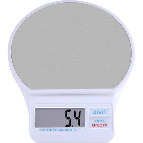 Balanza electrónica de cocina, 5 kg/1 g, balanza para joyería, pantalla LCD retroiluminada, balanza de alimentos táctil, pantalla LCD retroiluminada