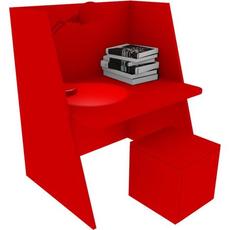 Scrivania montessori regolabile con sedia - Cresce con il tuo bambino - Rosso (1/5)
