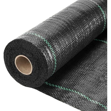 Aga Unkrautvlies, Mulchfolie 70g/m2 -1,1x100 m UV-beständig, Reißfestes,  Gartenfolie, Unkrautgewebe, Bändchengewebe, Mulchflies, Unkrautvlies, Pflanzenschutz