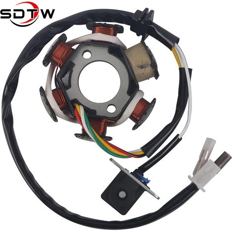 Stator GY6 150cc, 125cc, 5 fils, AC, 6 pôles (1/5)