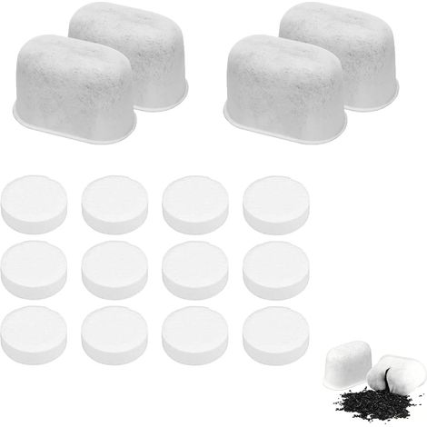 Espresso Machine Cleaning Kit, 4 Pack Water Filter Inserts and 12 Cleaning Tablets, Coffee Machine Accessories (1/5)