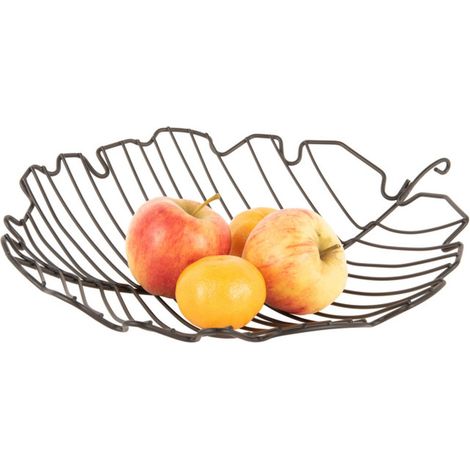 Corbeille à fruits en métal en forme de feuille FOLIA