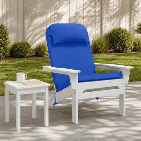vidaXL Coussin de transat ensoleillé 100 % polyester Bleu royal (1/5)