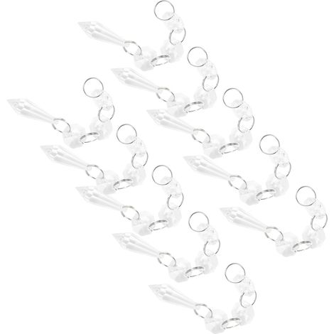 10 perles acryliques enfilées pour lustres, décoration de mariage et événements festifs, 10 pièces par sachet (1/5)