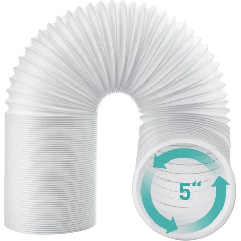Manguera de escape flexible para aire acondicionado portátil: tubo de ventilación universal de PP, 13 cm de diámetro, ajustable de 32 a 150 cm, para extracción de aire caliente y humedad. (1/5)