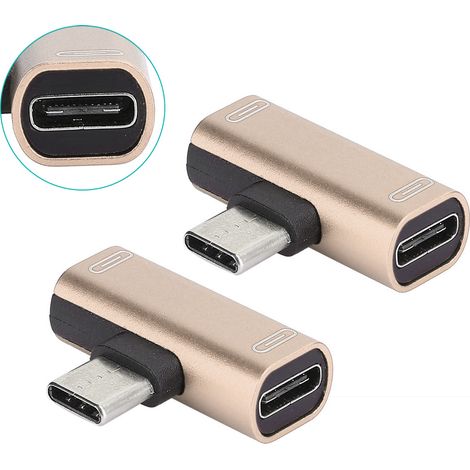 Adaptateur USB-C Double 2-en-1 pour Casque et Charge Doré