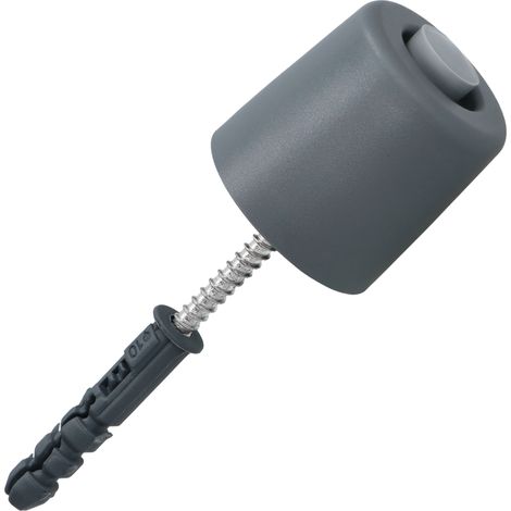 Tope de puerta de goma gris de 43 mm (1/5)