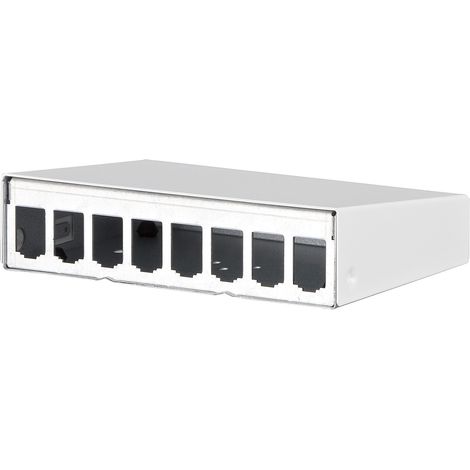 METZ CONNECT Modul AP-Gehuse 8 Port reinweiss RAL9010