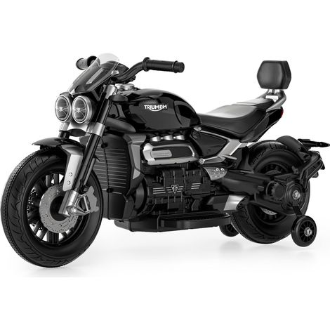 Moto Elettrica per Bambini Licenza Ufficiale Triumph 12V 4,5Ah Nero