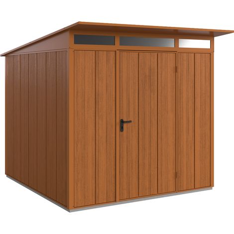 Hörmann Metall-Gerätehaus Berry Classic mit Pultdach Typ 3, 313 x 283 cm, quarzgrau, 8,9 m², 1-flüglige Tür (1/5)
