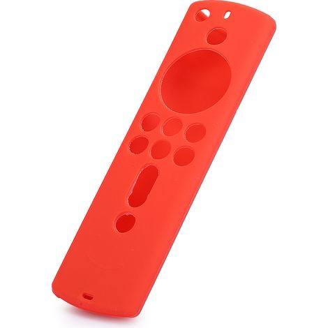 1Pc Étui en Silicone Doux Anti-Glissant pour Télécommande Fire TV 5.9 Pouces, Couleur Rouge (1/5)