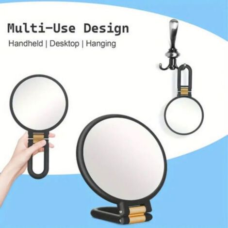 Miroir grossissant double face 15X/1X – poignée pliable – voyage (1/3)