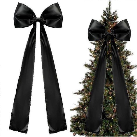 Giant Christmas Bow 130X48Cm Fabric Decorative Ribbon Of The Item. Lightweight (1/4)