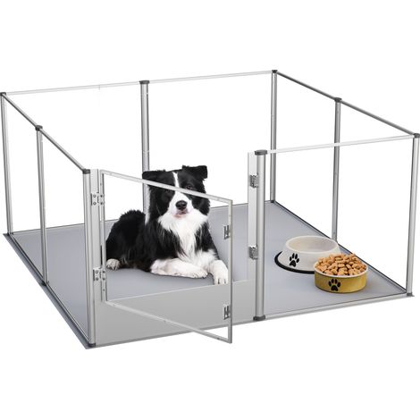 Pingopaw Corral grande para perros Recinto de acrílico Mascota Animal Conejito Hurones Perro Valla Jaula, Extragrande (1/5)