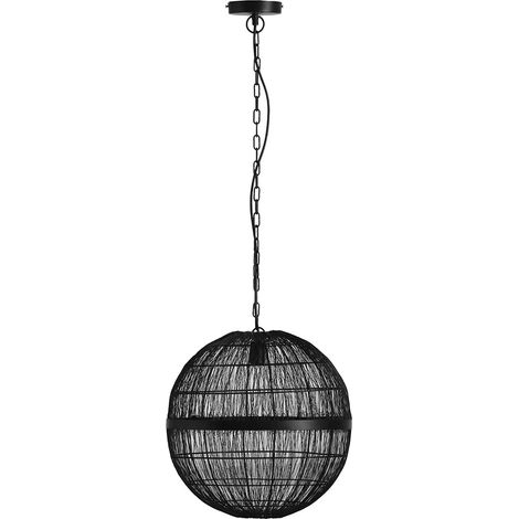 Globo - lámpara colgante - Hermi II - negro - metal - Ø 40cm -