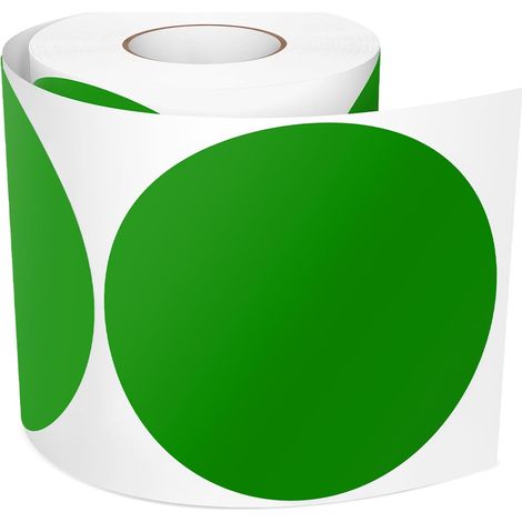 Runde grüne Aufkleber – 300 Stück – wasserfestes Vinyl, 100 mm – Klebefläche für Böden und Lagerhallen – Kennzeichnung – Grün (1/5)