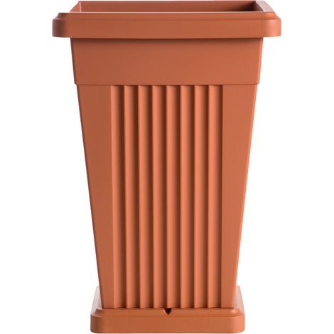 1PZ VASO 'PIRAMIDE' cm 40 x 40 x h 59 Lt. 50 terracotta